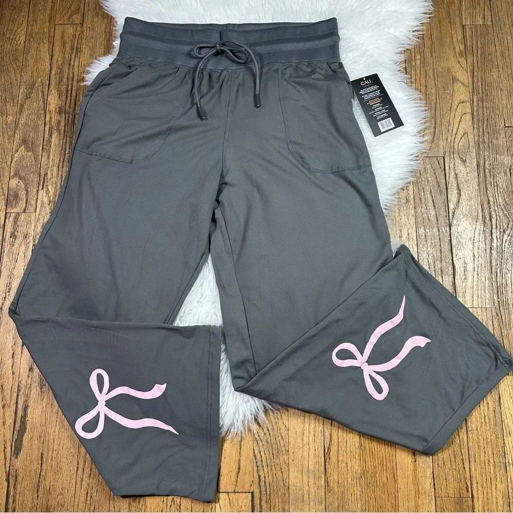 CALI SPORT Gray Joggers with Pink Accents